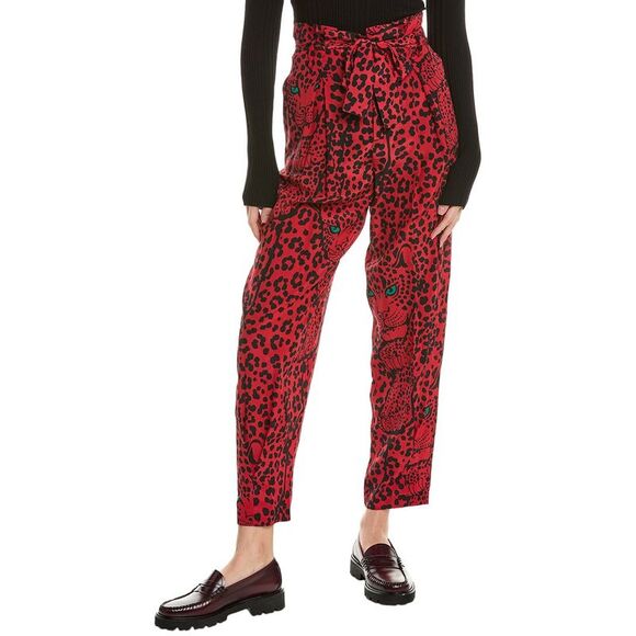 Red Valentino WomensSilk Pant Red
